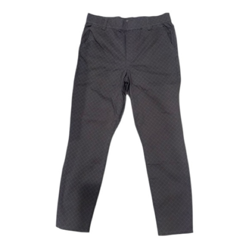 Juicy Couture Women's Black Diamond Pattern Straight Leg Pants | Size 12